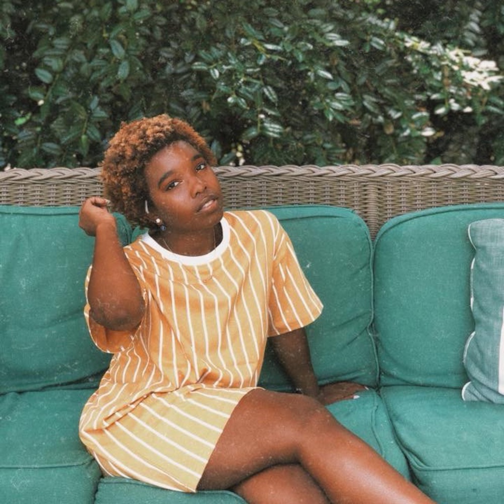 Yellow Striped tee shirt dress